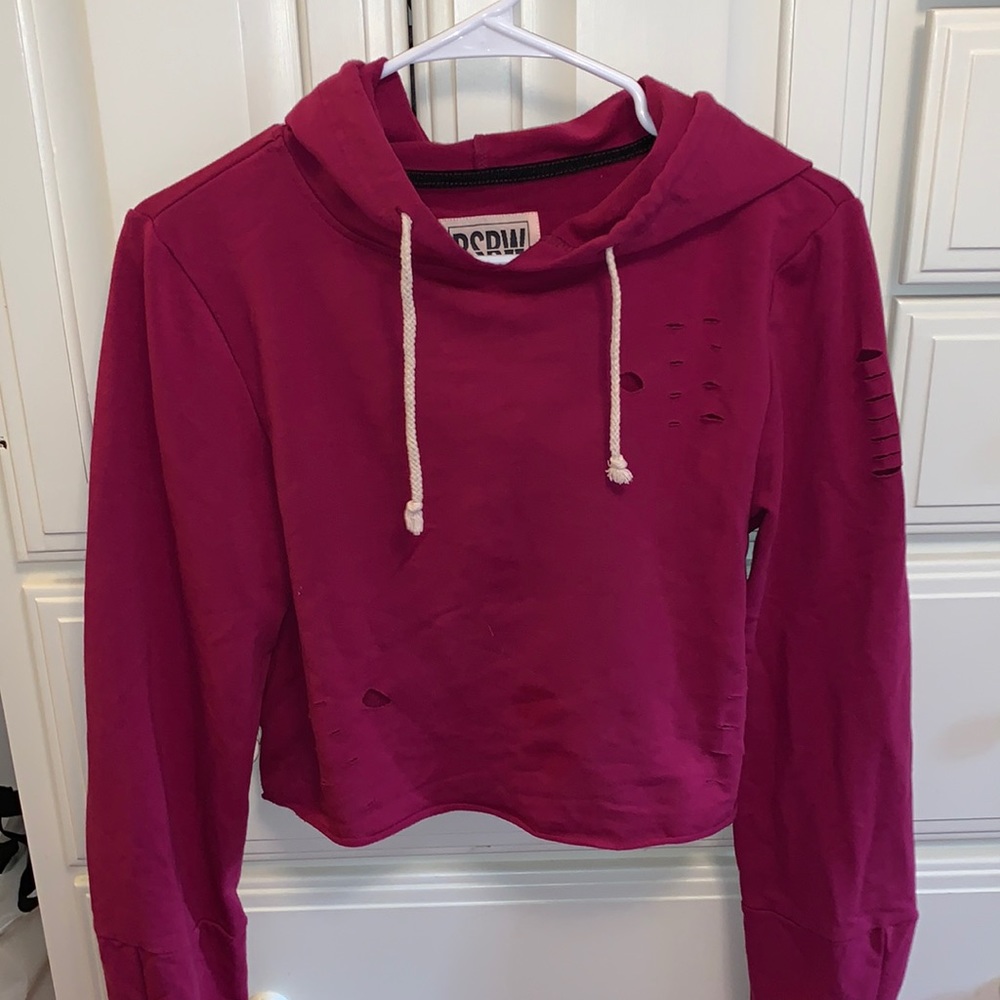 Maroon Cropped Sweater